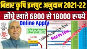 Bihar Krishi Input Anudan Online| Krishi Input Anudan Online 2021-22 Bihar