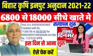 Bihar Krishi Input Anudan 2021-22| बिहार कृषि इनपुट अनुदान बाढ़/प्रति भूमि छति का पैसा कब आएगा