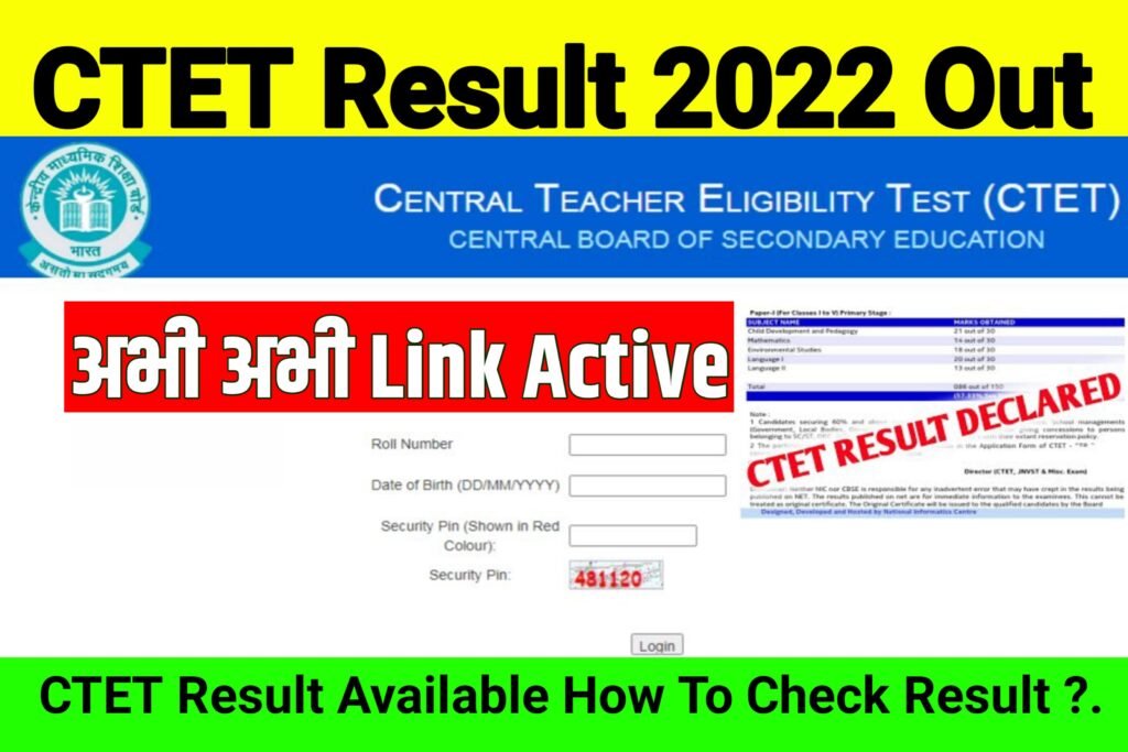 CTET Result 2022 Out|