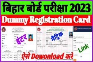 Bseb Inter Matric Dummy Registration 2023| बिहार मैट्रिक इंटर डमी रजिस्ट्रेशन कार्ड यहाँ से DOWNLOAD होगा