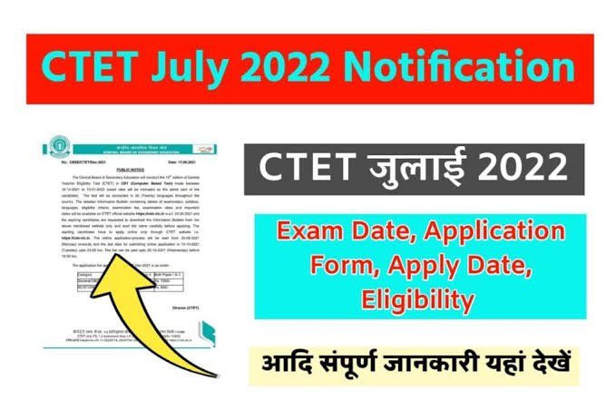 CTET July Notification 2022Out|