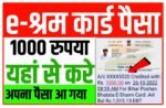 E-Shram Card Payment Status 2022: ई श्रम कार्ड का पैसा कैसे चेक करे! ई-श्रम कार्ड धारकों के खाते में आया 1000 रुपये, ऐसे चेक करें सूची में नाम...