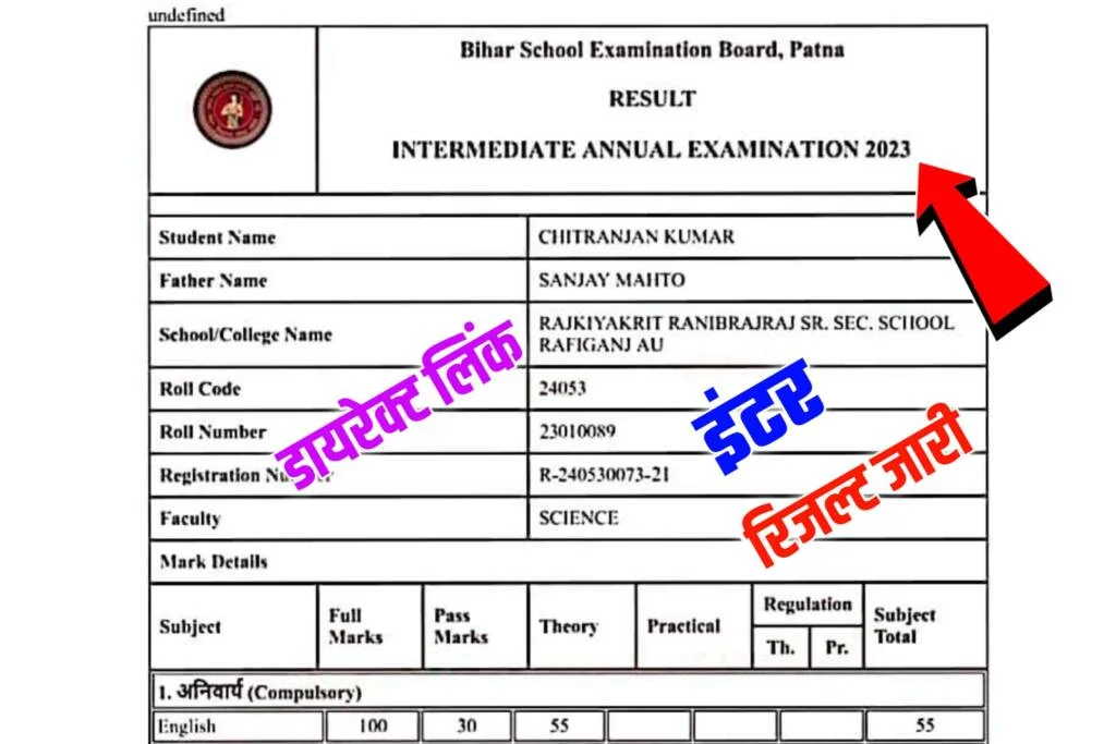 Bihar Board 12th Result Kaise Check Kare 2023:
