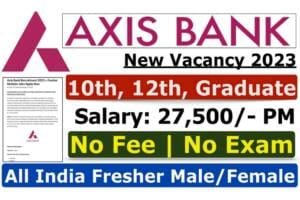 Axis Bank New Data Entry Oerator Recruitments 2023: