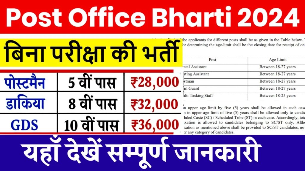 Post Office Bharti 2024: