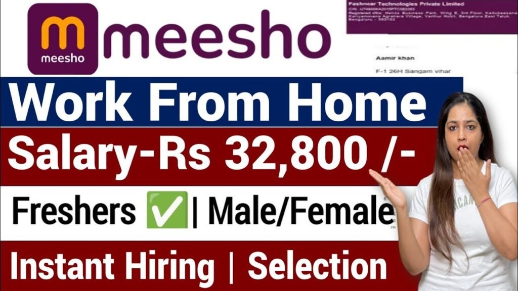 Meesho Work From Home Jobs 2025