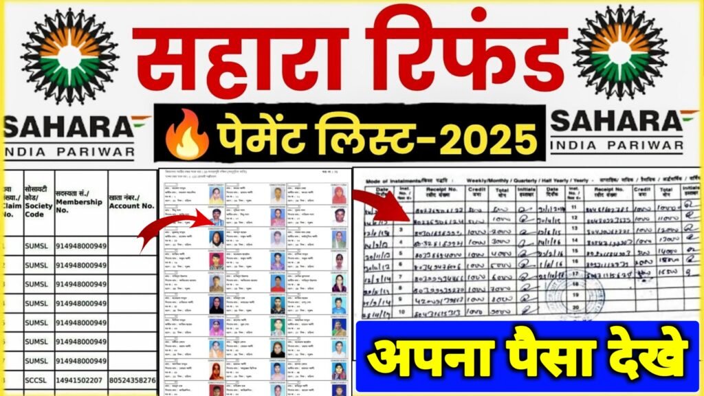 Sahara India Bank Payment List 2025: सहारा इंडिया बैंक पेमेंट लिस्ट हुआ जारी, इन सभी को मिलेगा ₹.50000 अपना नाम देखे