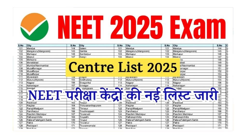 NEET Exam Centre List